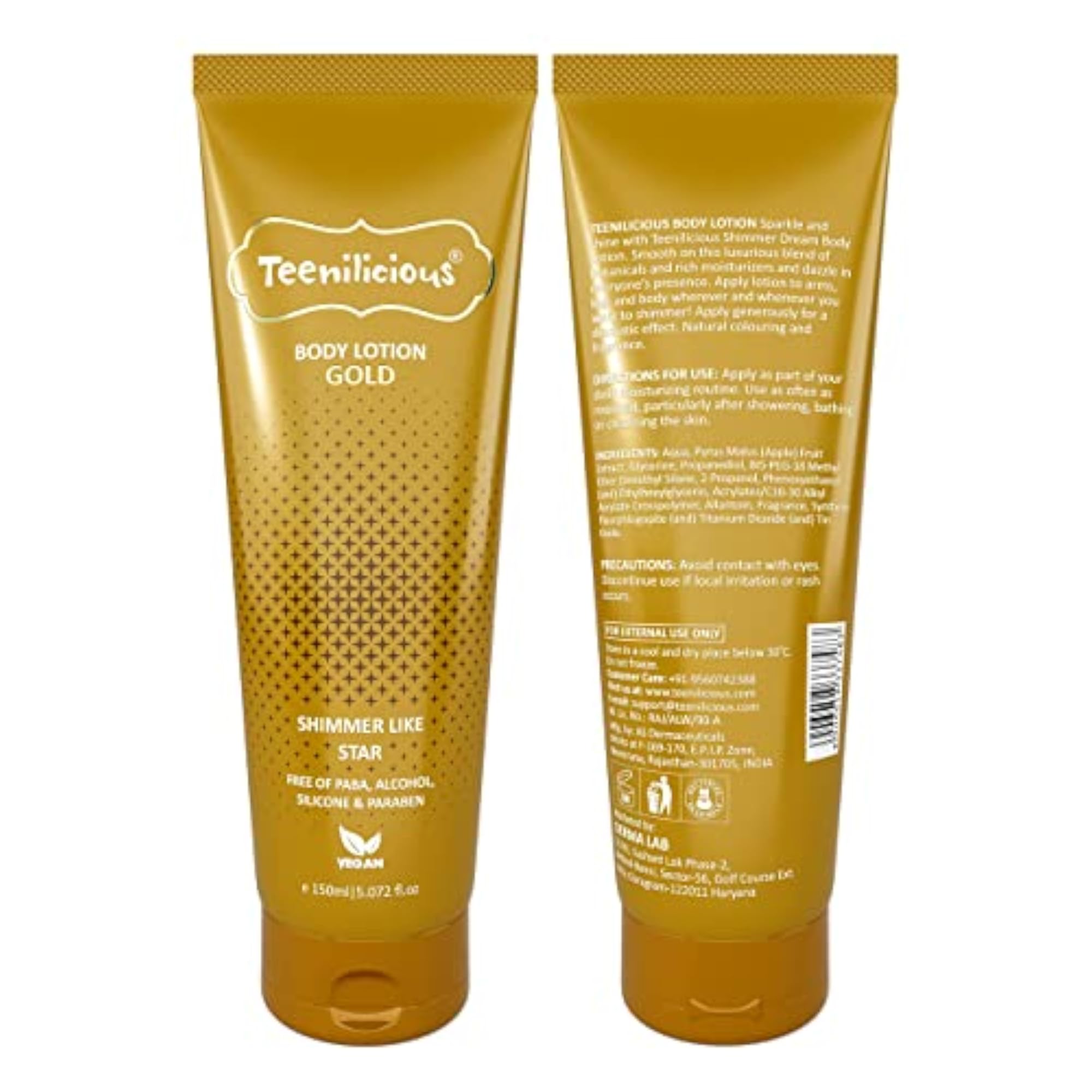 Gold Sparkle Body Lotion for Women & Men, Skin Moisturizer